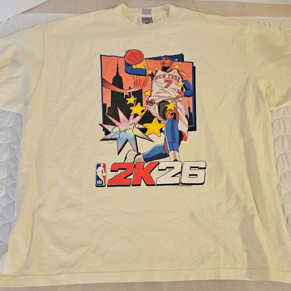 Shaka Wear Carmelo Anthony New York Knicks NBA 2K26 T-Shirt Men 2XL